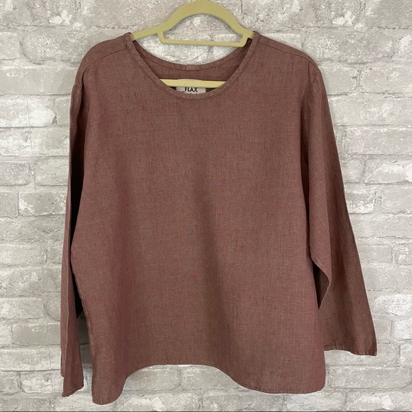 FLAX Oversized Linen Top - Picture 1 of 3